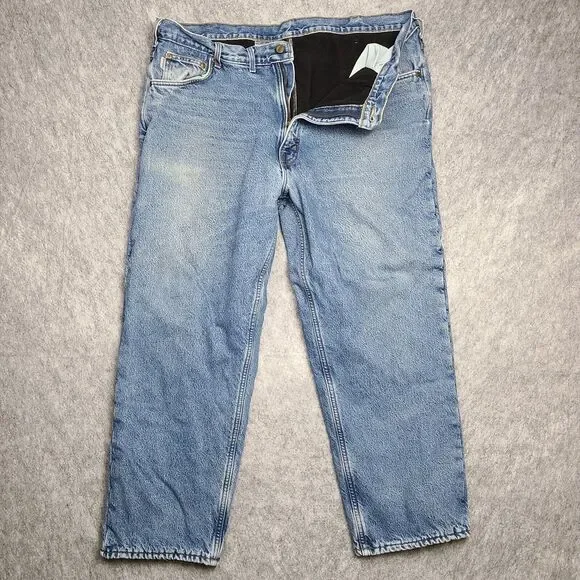 Carhartt Jeans Carhartt Blue Jeans Men 44x3 Fleece Lined